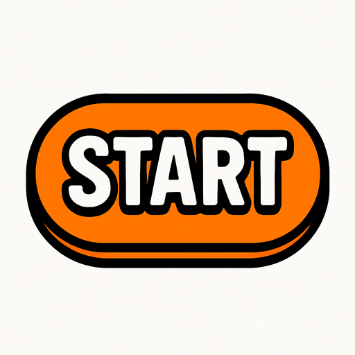 Boton de start.
In-Game asset.  2d.  High contrast.  No shadows
