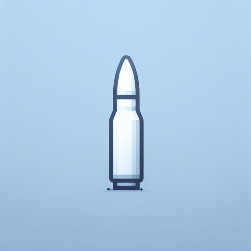 White_bullet_icon.
Single Game Texture. In-Game asset. 2d. Blank background. High contrast. No shadows.