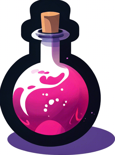 remove the purple shadow under the potion