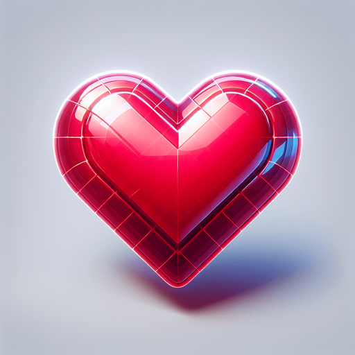 heart.
Single Game Texture. In-Game asset. 2d. Blank background. High contrast. No shadows.