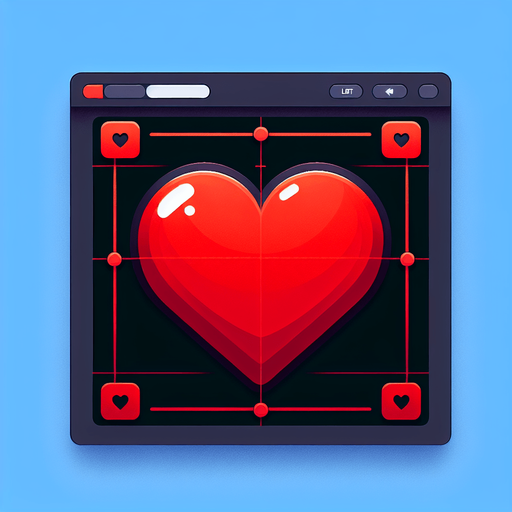 a cute looking heart. bright red..
Single Game Texture. In-Game asset. 2d. Blank background. High contrast. No shadows.