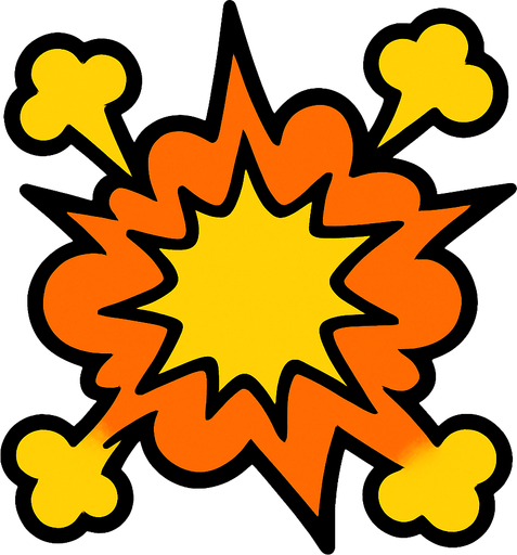 Explosion.
In-Game asset.  2d.  High contrast.  No shadows