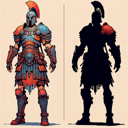 player gladiator MG.
Single Game Texture.  In-Game asset.  2d.  Blank background.  High contrast.  No shadows