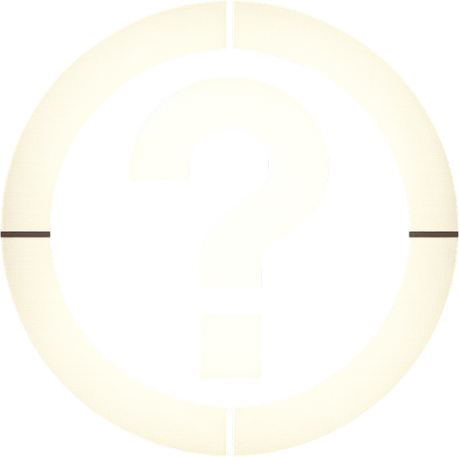 A white question mark in a circle, like for a help button in a game..
Single Game Texture. In-Game asset. 2d. Blank background. High contrast. No shadows.
