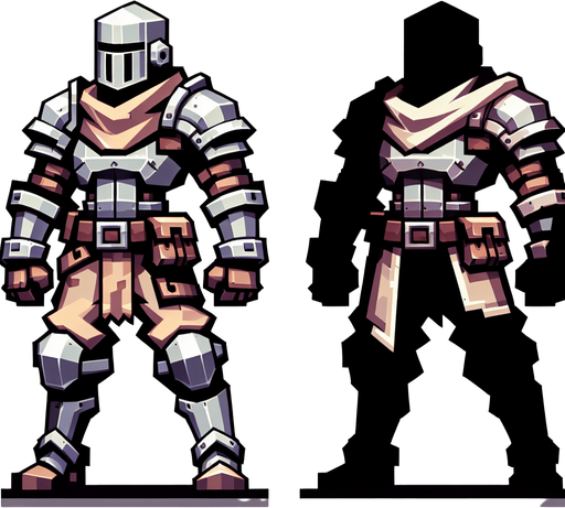 Hero Character for platformer game
Single Game Texture. In-Game asset. 2d. Blank background. High contrast. No shadows.