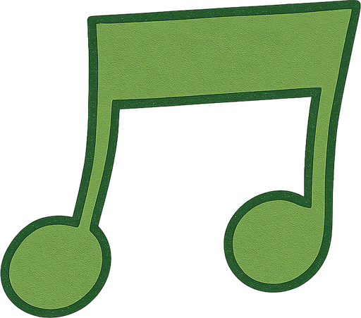 green note. No background. Transparent background. Blank background. No shadows. 2d. In-Game asset. flat