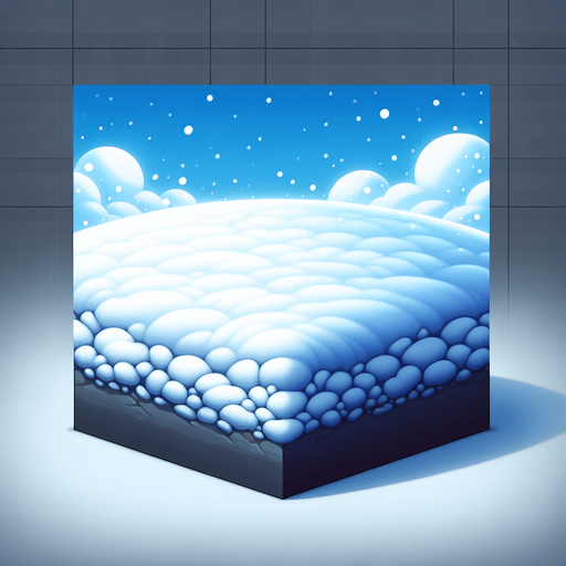 snow background, only snow, side view, horizontal lines Single Game Texture. In-Game asset. 2d. Blank background. High contrast. No shadows.