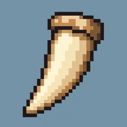 wolf fang 2d pixel art high quality.
In-Game asset.  2d.  High contrast.  No shadows