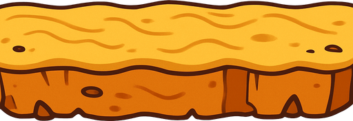 a long desert sand platform.
In-Game asset.  2d.  High contrast.  No shadows