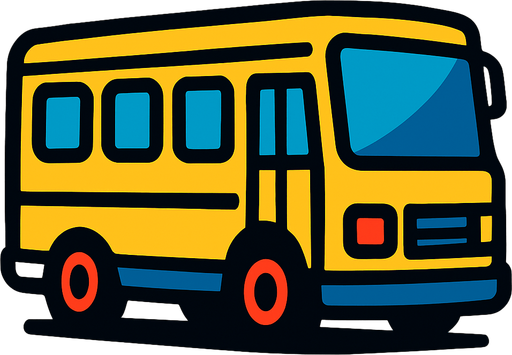 Bus.
In-Game asset.  2d.  High contrast.  No shadows