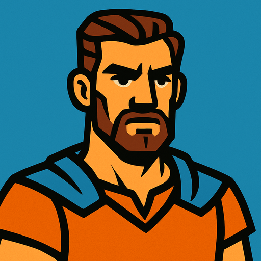 man.
In-Game asset.  2d.  High contrast.  No shadows