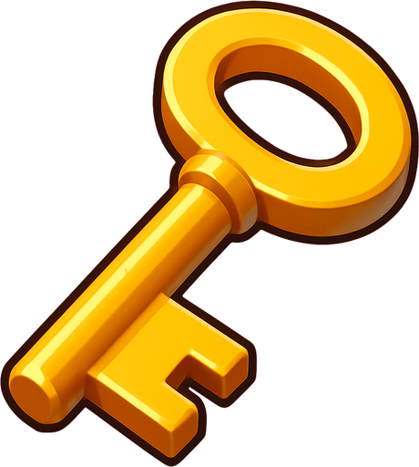 key.
In-Game asset.  High contrast.  No shadows. 3D