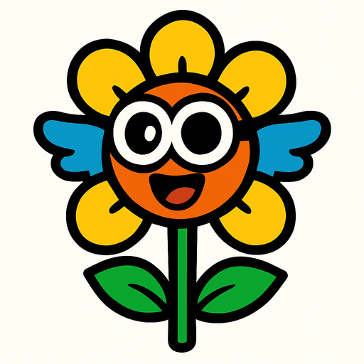 Flying minion flower.
In-Game asset.  2d.  High contrast.  No shadows