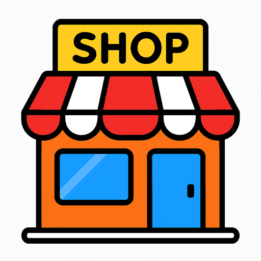 SHOP.
In-Game asset.  2d.  High contrast.  No shadows