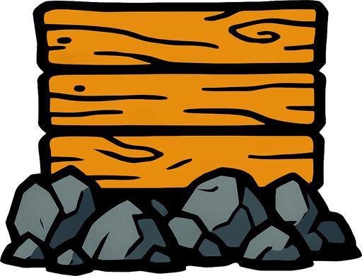 obstacle.
In-Game asset.  2d.  High contrast.  No shadows