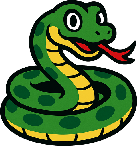 Snake.
In-Game asset.  2d.  High contrast.  No shadows
