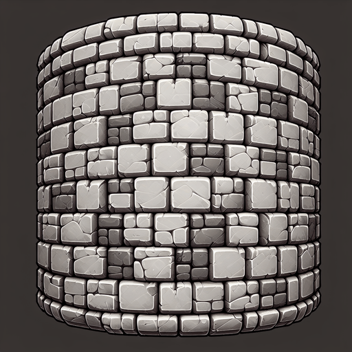 bakstenen muurpatroon.
Single Game Texture.  In-Game asset.  2d.  Blank background.  High contrast.  No shadows
