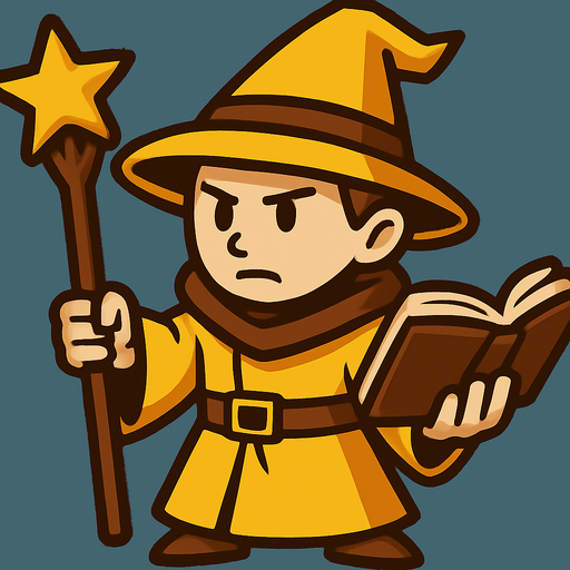 Libro en la mano libre y cambiar la esfera de su varita por una estrella