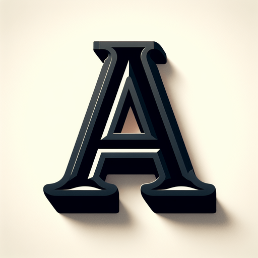 Letter A.
Single Game Texture.  In-Game asset.  2d.  Blank background.  High contrast.  No shadows