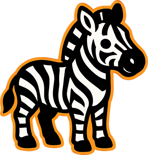 Zebra.
In-Game asset.  2d.  High contrast.  No shadows