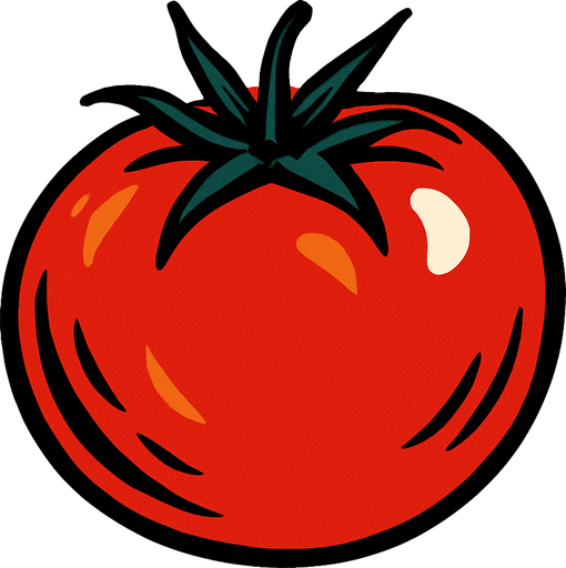 tomato.
2d.  High contrast.  No shadows
