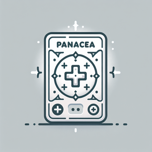 White Card called “Panacea” which was used to heal.
Single Game Texture.  In-Game asset.  2d.  Blank background.  High contrast.  No shadows