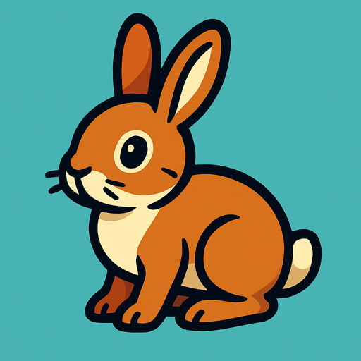 Rabbit.
In-Game asset.  2d.  High contrast.  No shadows