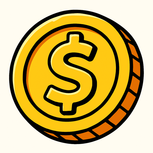 coin.
In-Game asset.  2d.  High contrast.  No shadows