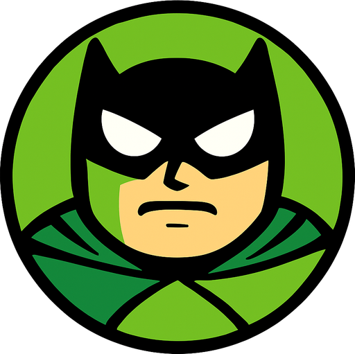 A green super hero ball.
In-Game asset.  High contrast.  No shadows