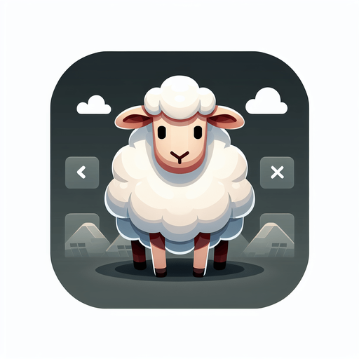 Животное овца.
Single Game Texture. In-Game asset. 2d. Blank background. High contrast. No shadows.