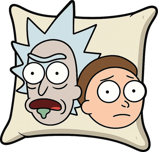 rick and morty head. No background. Transparent background. Blank background. No shadows. 2d. In-Game asset. flat