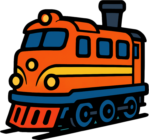 Train.
In-Game asset.  2d.  High contrast.  No shadows