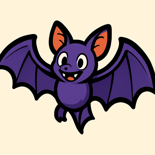 Bat.
In-Game asset.  2d.  High contrast.  No shadows