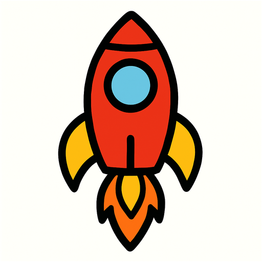 rocket.
In-Game asset.  2d.  High contrast.  No shadows