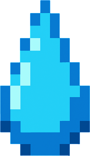raindrop.
In-Game asset.  2d.  High contrast.  No shadows. 8-bit