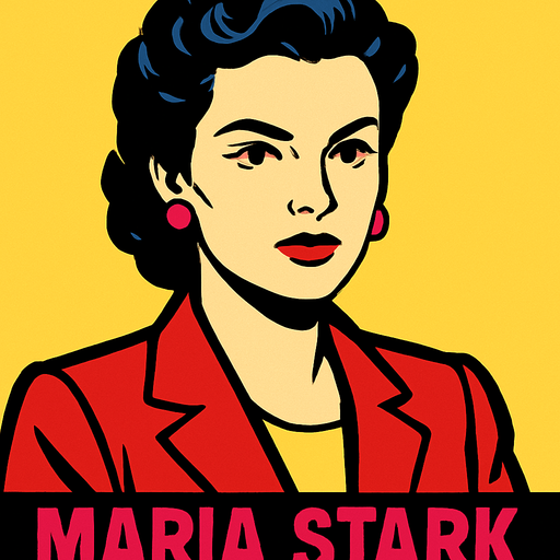 maria stark.
In-Game asset.  2d.  High contrast.  No shadows