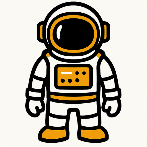 Create astronaut.
In-Game asset.  2d.  High contrast.  No shadows