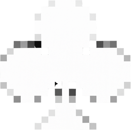 haz que este trebol blanco, sea pixeleado de 16x16