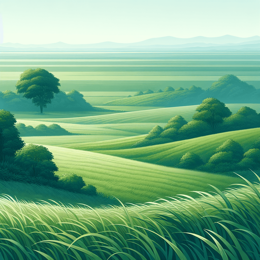 a green field
background