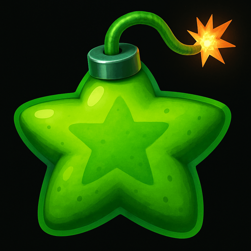 bomb in green star