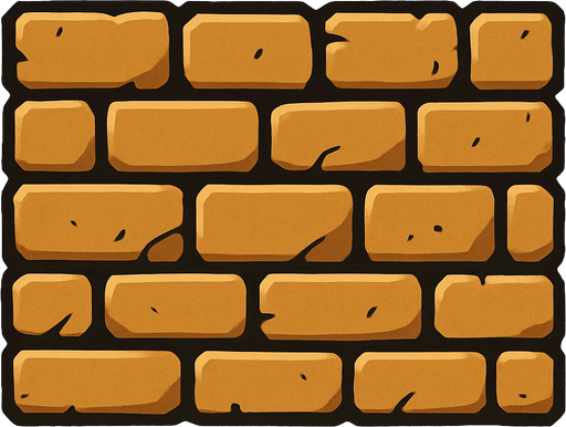Tan wall.
In-Game asset.  2d.  High contrast.  No shadows