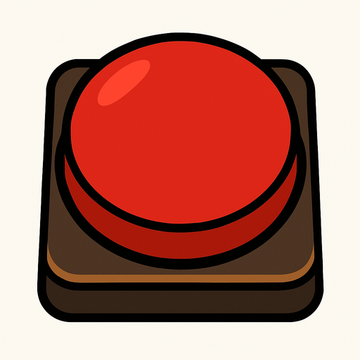 A red button.
In-Game asset.  2d.  High contrast.  No shadows