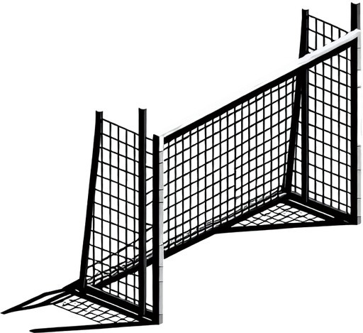 Football cross bar.
Single Game Texture. In-Game asset. 2d. Blank background. High contrast. No shadows.