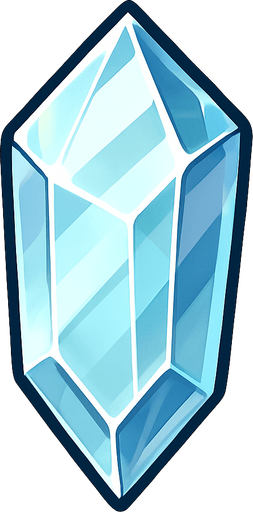 cristal transparente.
In-Game asset.  2d.  High contrast.  No shadows