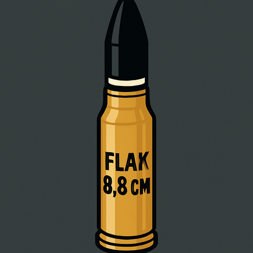 prollectil de un flak 8,8cm.
In-Game asset.  2d.  High contrast.  No shadows