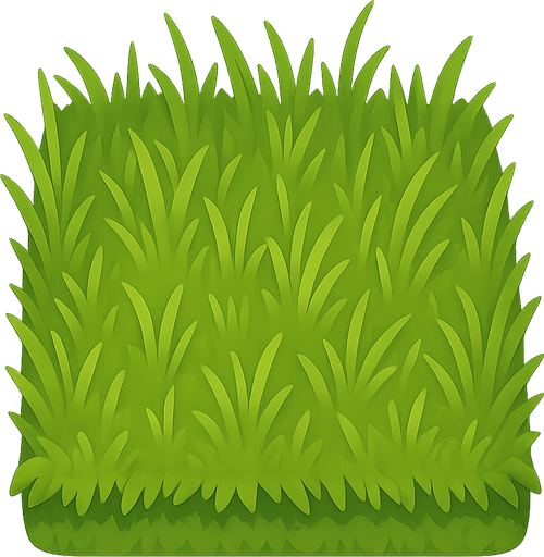 green grass. No background. Transparent background. Blank background. No shadows. 2d. In-Game asset. flat