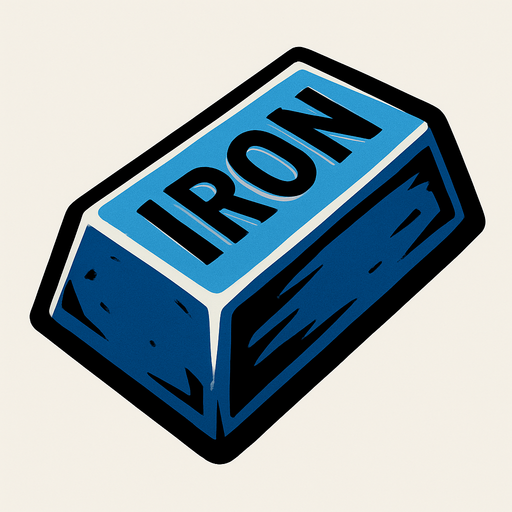 Iron bar.
In-Game asset.  2d.  High contrast.  No shadows