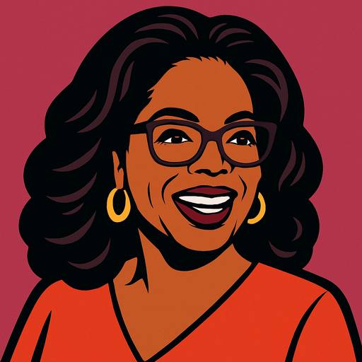 Oprah Winfrey.
In-Game asset.  2d.  High contrast.  No shadows