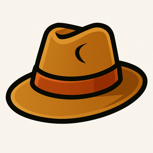 şapka.
In-Game asset.  2d.  High contrast.  No shadows