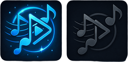 Design an icon for an Auto Start Wave toggle in a fantasy tower defense game set in a haunted concert hall. The icon should represent automatic wave progression using a musical or magical theme.

Main element: a stylized fast-forward symbol (⏩) or two angled arrows, designed from musical elements like overlapping notes, metronome arms, or flowing sheet music.

Optional overlay: a glowing circle, enchanted loop, or small play symbol to suggest automation.
Use glowing magical accents (blue, gold, or purple) and keep the shape elegant, readable, and consistent with the orchestral UI.

Icon must be square (256×256 px), readable at small sizes, and include no text.
Provide two visual states:

Enabled: glowing softly with animated sparkles or highlights.

Disabled: desaturated or dimmed, with no glow.

Style: clean fantasy UI, matching a mystical and musical battlefield interface..
In-Game asset.  2d.  High contrast.  No shadows